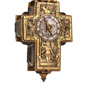 Swiss rock crystal and silver cross-shaped watch Circa 1620