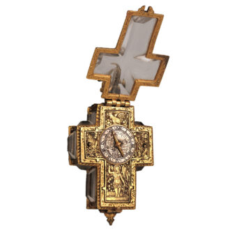 Swiss rock crystal and silver cross shaped watch Circa 1620