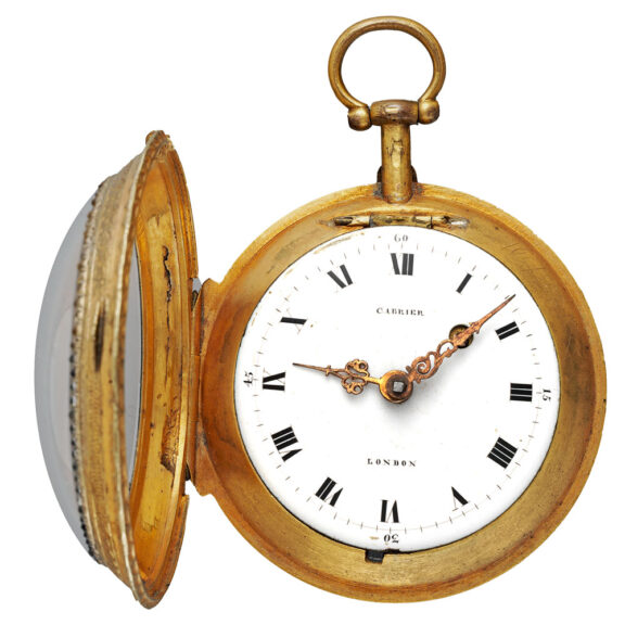 English pinchbeck and horn pocket watch Circa 1740-1760 English pinchbeck and horn pocket watch Circa 1740-1760