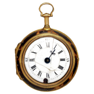 English gold verge watch in tortoiseshell case Circa 1770