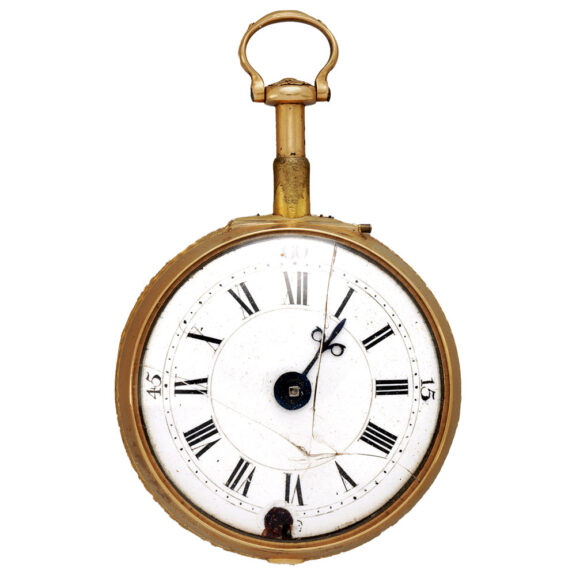 English gold verge watch in tortoiseshell case Circa 1770 English gold verge watch in tortoiseshell case Circa 1770
