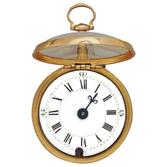 English gold verge watch in tortoiseshell case Circa 1770 English gold verge watch in tortoiseshell case Circa 1770