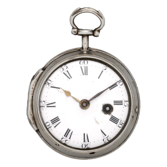 English silver pocket watch with skeleton movement Circa 1790 English silver pocket watch with skeleton movement Circa 1790