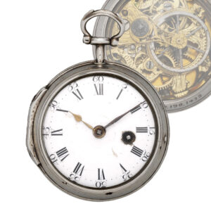 English silver pocket watch with skeleton movement Circa 1790