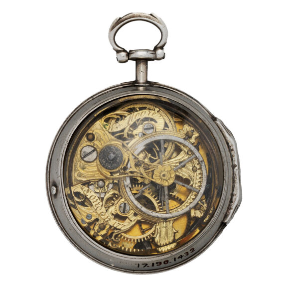 English silver pocket watch with skeleton movement Circa 1790 English silver pocket watch with skeleton movement Circa 1790
