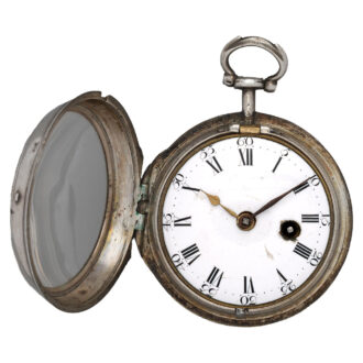 English silver pocket watch with skeleton movement Circa 1790