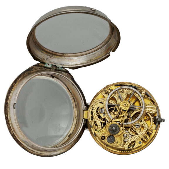 English silver pocket watch with skeleton movement Circa 1790 English silver pocket watch with skeleton movement Circa 1790