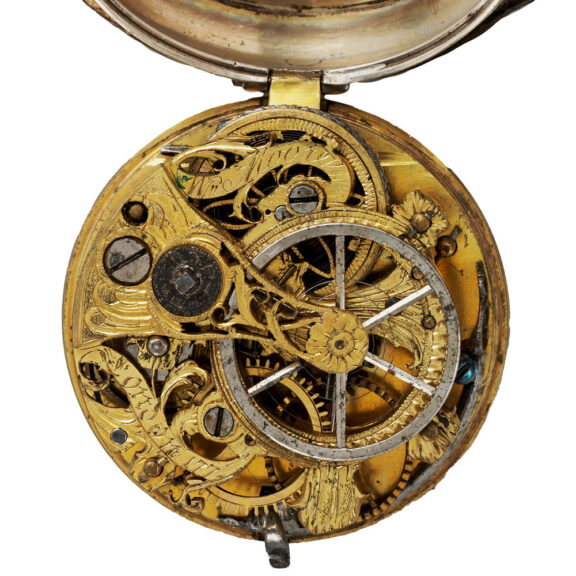 English silver pocket watch with skeleton movement Circa 1790 English silver pocket watch with skeleton movement Circa 1790