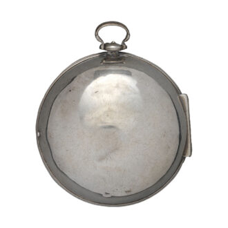 English silver verge pocket watch with gold engraved dial Circa 1720