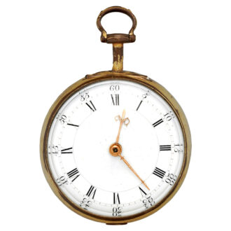 English pinchbeck pocket watch in tortoiseshell pair cases Circa 1760