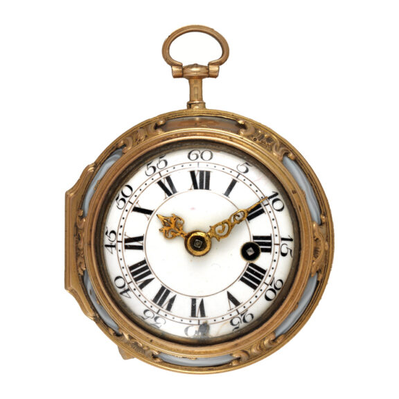 English gold enamel and agate pocket watch Circa 1740-1750 English gold enamel and agate pocket watch Circa 1740-1750