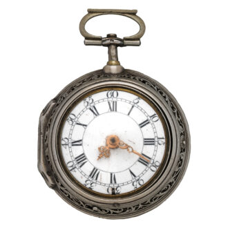 English silver pair-cased pocket watch Circa 1770-1790