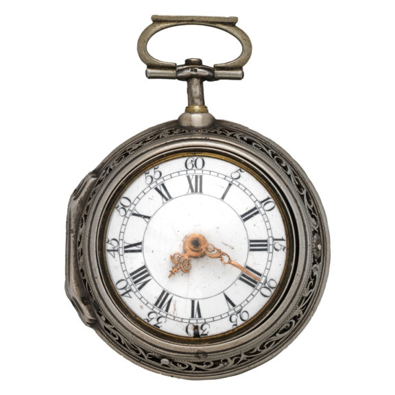English silver pair-cased pocket watch Circa 1770-1790