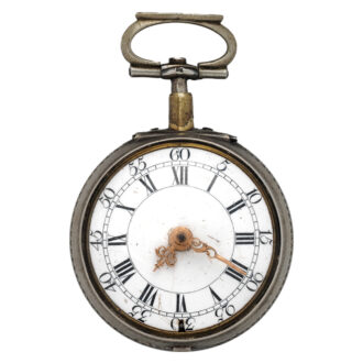 English silver pair-cased pocket watch Circa 1770-1790