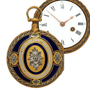 Fine English gold and enamel verge pocket watch Circa 1802-1840
