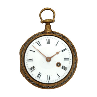 Fine English gold and enamel verge pocket watch Circa 1802-1840