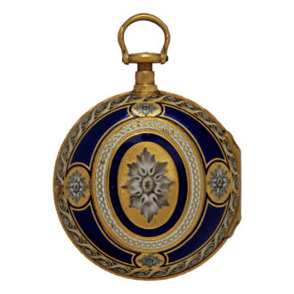 Fine English gold and enamel verge pocket watch Circa 1802-1840