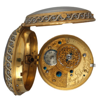 Fine English gold and enamel verge pocket watch Circa 1802-1840