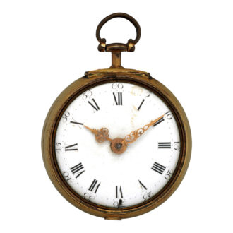 English pinchbeck watch in tortoiseshell pair cases from the 18th century