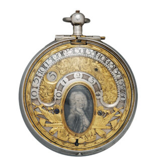 English silver watch with wandering hour Circa 19th or 20th century English silver watch with wandering hour Circa 19th or 20th century