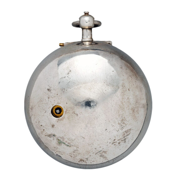 English silver watch with wandering hour Circa 19th or 20th century English silver watch with wandering hour Circa 19th or 20th century