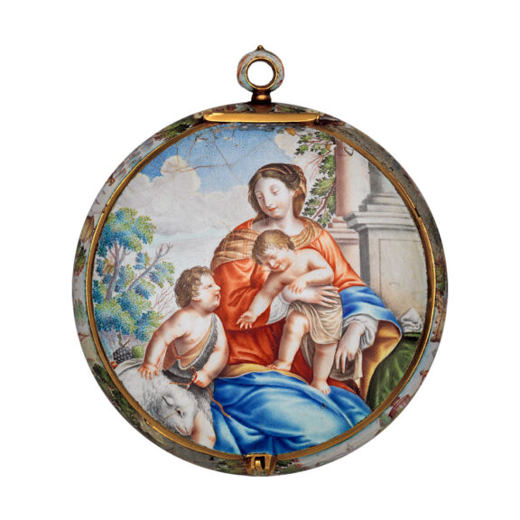 French painted enamel on gold verge watch Circa 1645-1650 French painted enamel on gold verge watch Circa 1645-1650