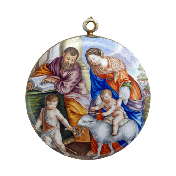 French painted enamel on gold verge watch Circa 1645-1650 French painted enamel on gold verge watch Circa 1645-1650