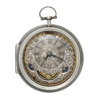 English silver verge watch with mock pendulum Circa 1702