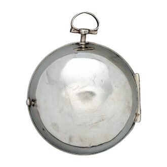 English silver verge watch with mock pendulum Circa 1702