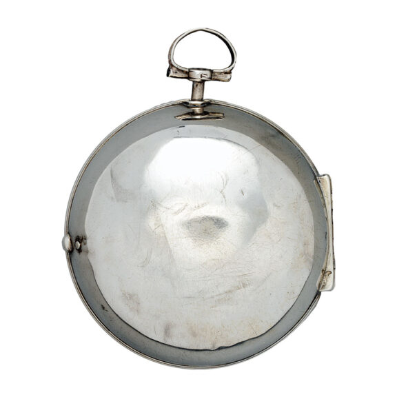 English silver verge watch with mock pendulum Circa 1702 English silver verge watch with mock pendulum Circa 1702