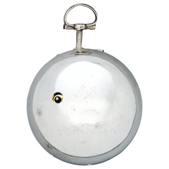 English silver verge watch with mock pendulum Circa 1702