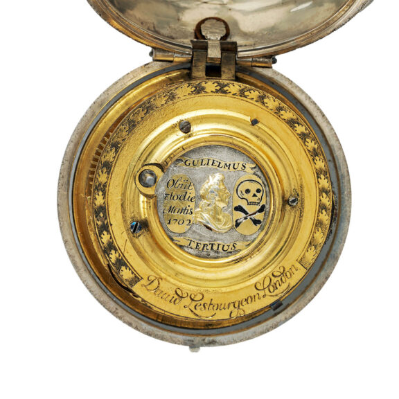 English silver verge watch with mock pendulum Circa 1702 English silver verge watch with mock pendulum Circa 1702