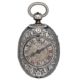 English splendid silver oval verge pendant watch Circa 1620-1630