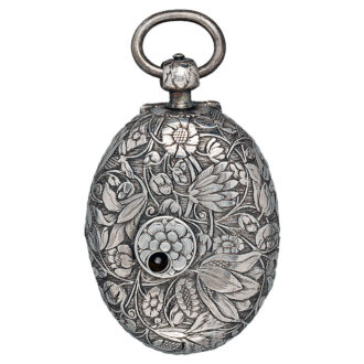 English splendid silver oval verge pendant watch Circa 1620-1630