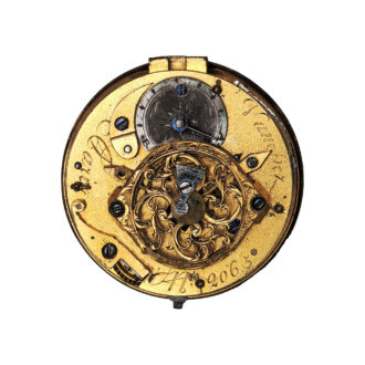 French gold pendant watch with enamel medallion Circa 1783-1790