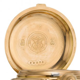 Swiss double dialled calendar watch with moon phases Circa 1890