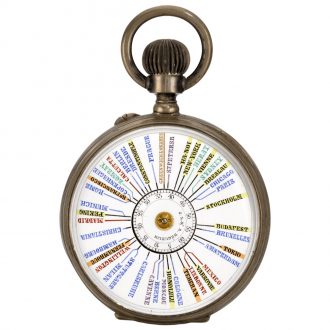 Swiss silver double sided 24 hour World Time watch Circa 1890