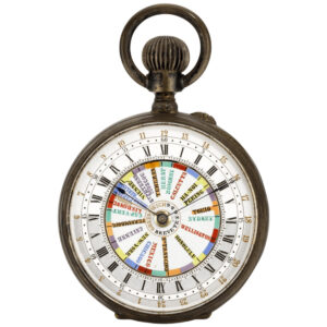 Swiss silver double sided 24 hour World Time watch Circa 1890