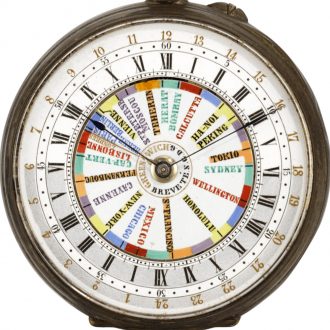 Swiss silver double sided 24 hour World Time watch Circa 1890
