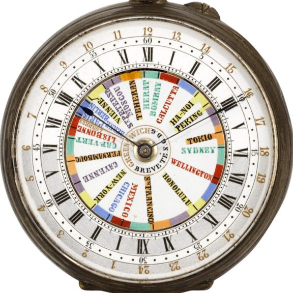 Swiss silver double sided 24 hour World Time watch Circa 1890 Swiss silver double sided 24 hour World Time watch Circa 1890