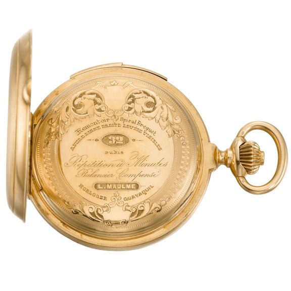 Swiss minute repeating watch with engraved coat of arms Circa 1880 Swiss minute repeating watch with engraved coat of arms Circa 1880