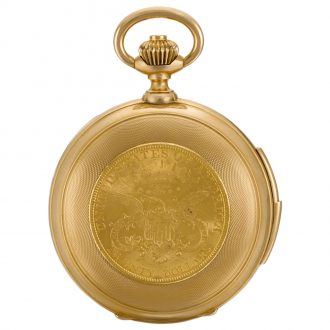 Swiss minute repeating watch with engraved coat of arms Circa 1880