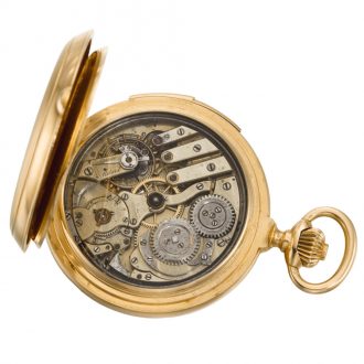 Swiss minute repeating watch with engraved coat of arms Circa 1880