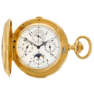 American repeating chronograph with moon phase Circa 1880