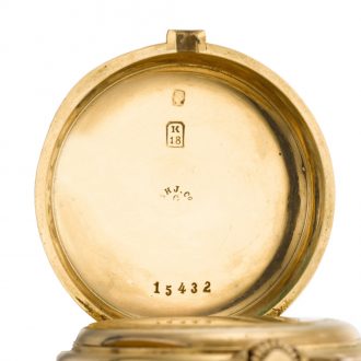 Swiss gold and enamel quarter repeating ladies' watch Circa 1888