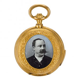 Swiss gold and enamel quarter repeating ladies' watch Circa 1888
