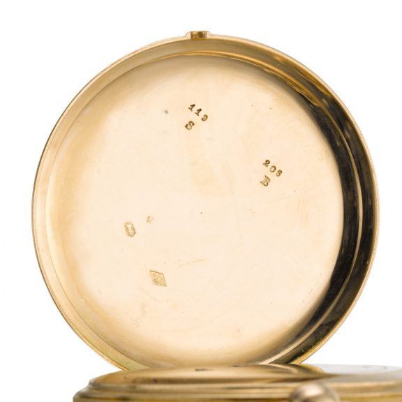 French hunting cased ruby cylinder Montre Simple watch Circa 1839 French hunting cased ruby cylinder Montre Simple watch Circa 1839