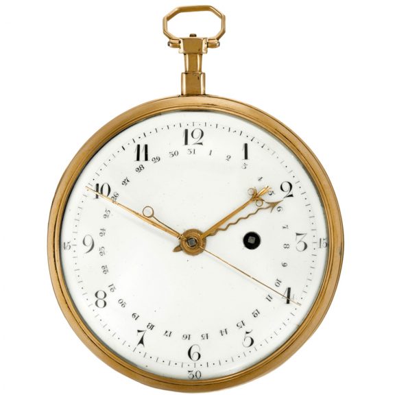 French cylinder watch with date and centre seconds Circa 1800 French cylinder watch with date and centre seconds Circa 1800