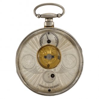 French pocket watch with mock pendulum and compass Circa 1810 French pocket watch with mock pendulum and compass Circa 1810