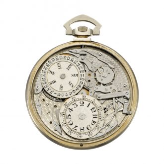 Swiss digital jump hour watch with perpetual calendar Circa 1927